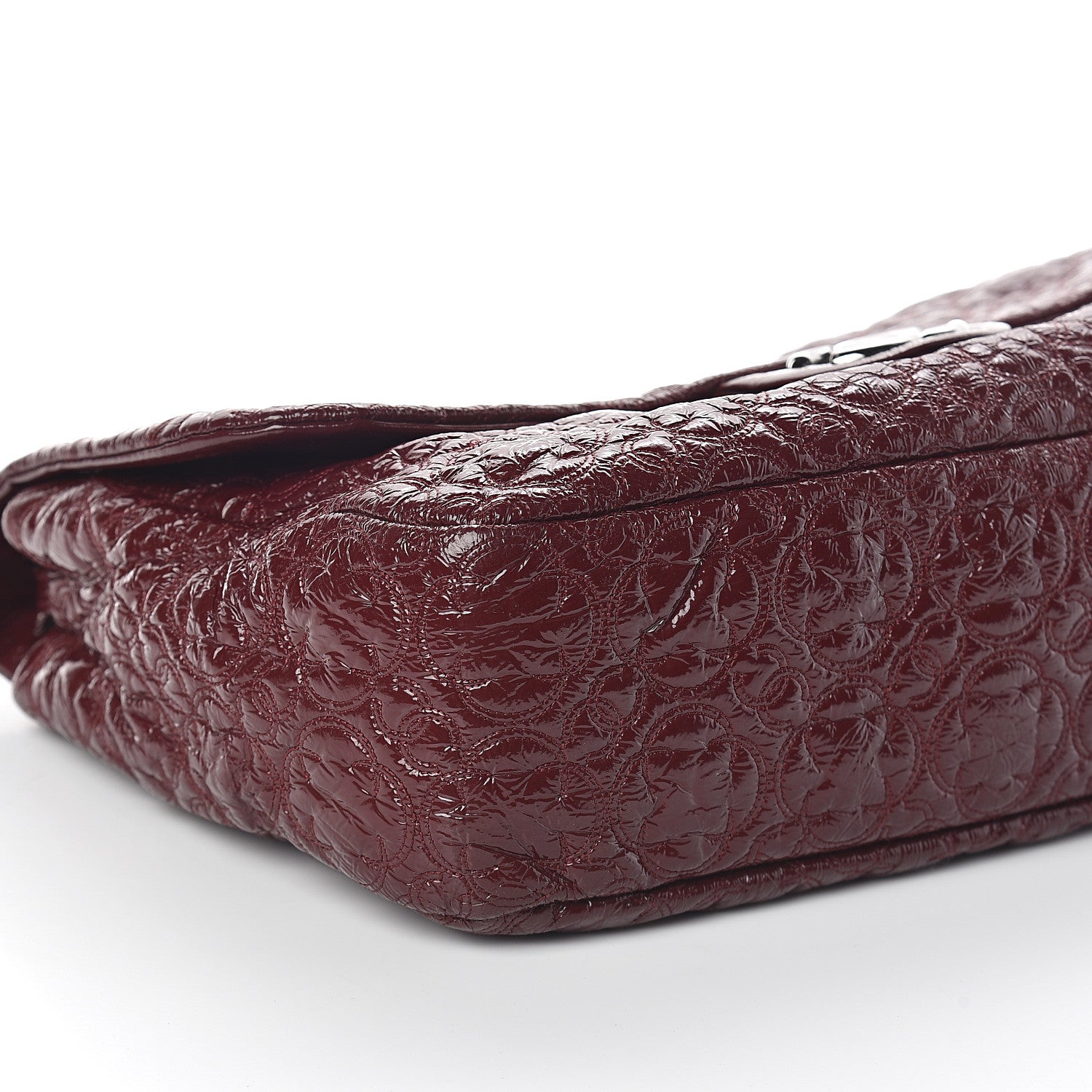 Chanel Vinyl Jumbo Rock in Moscow Dark Red 9 of 10