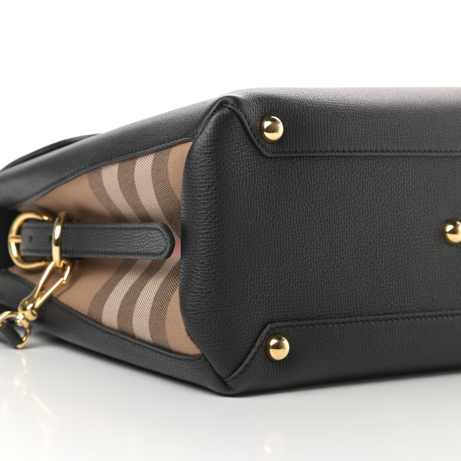 Burberry Derby Calfskin House Check Medium Camberley Black 10 of 11