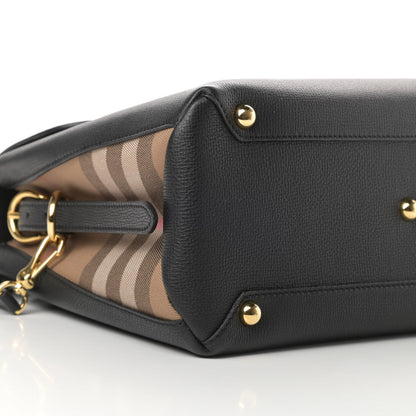 Burberry Derby Calfskin House Check Medium Camberley Black 10 of 11
