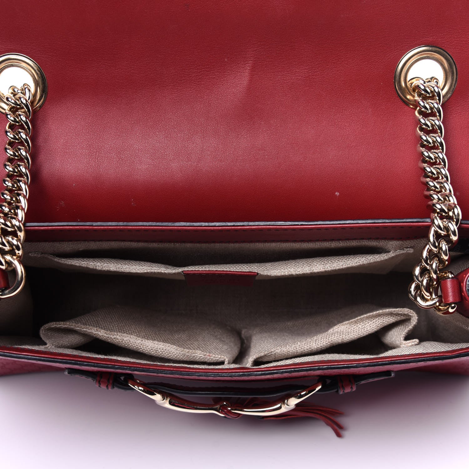 Gucci Microguccissima Medium Emily Chain Shoulder Bag Red 5 of 12