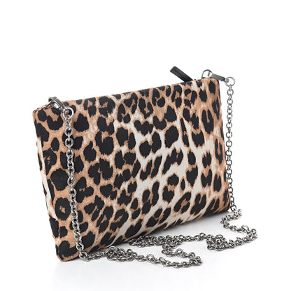 Prada Tessuto Soft Nylon Leopard Print Crossbody Avorio 2 of 7