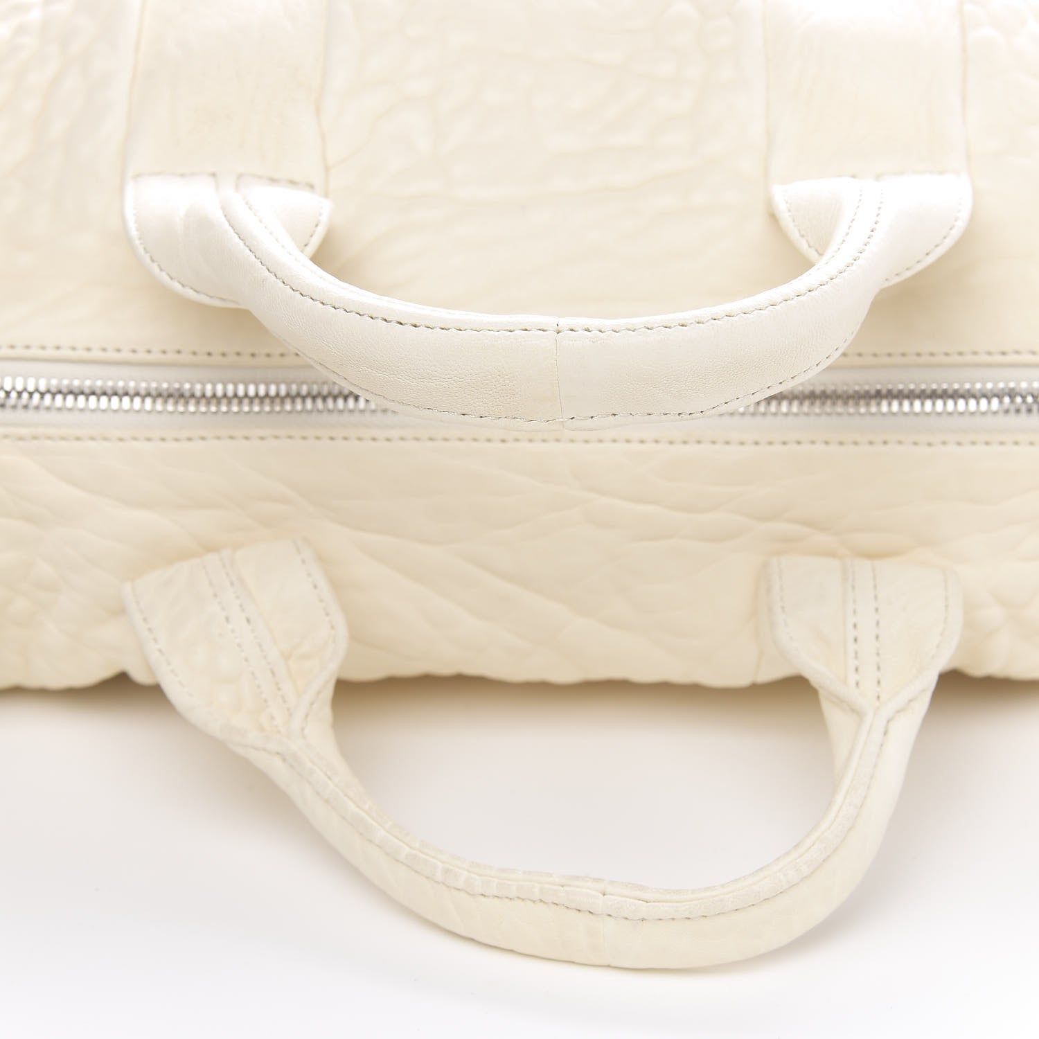 Alexander Wang Pebbled Lambskin Rocco Bone Silver Hardware 11 of 13
