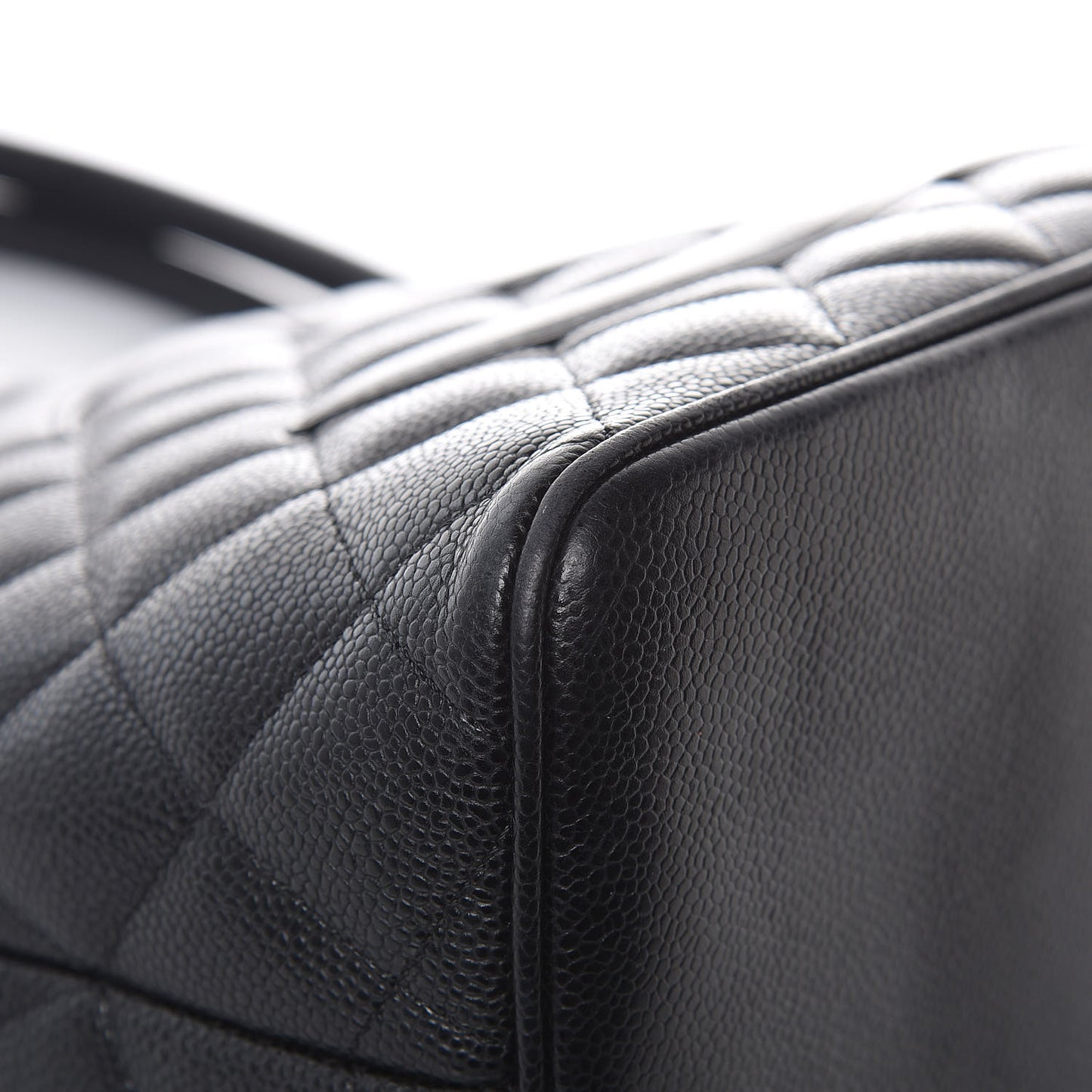 Caviar Quilted Medallion Tote Black