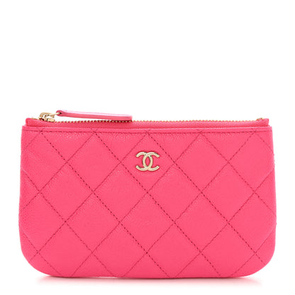 Chanel Caviar Quilted Small Cosmetic Case Fuchsia 1 of 8