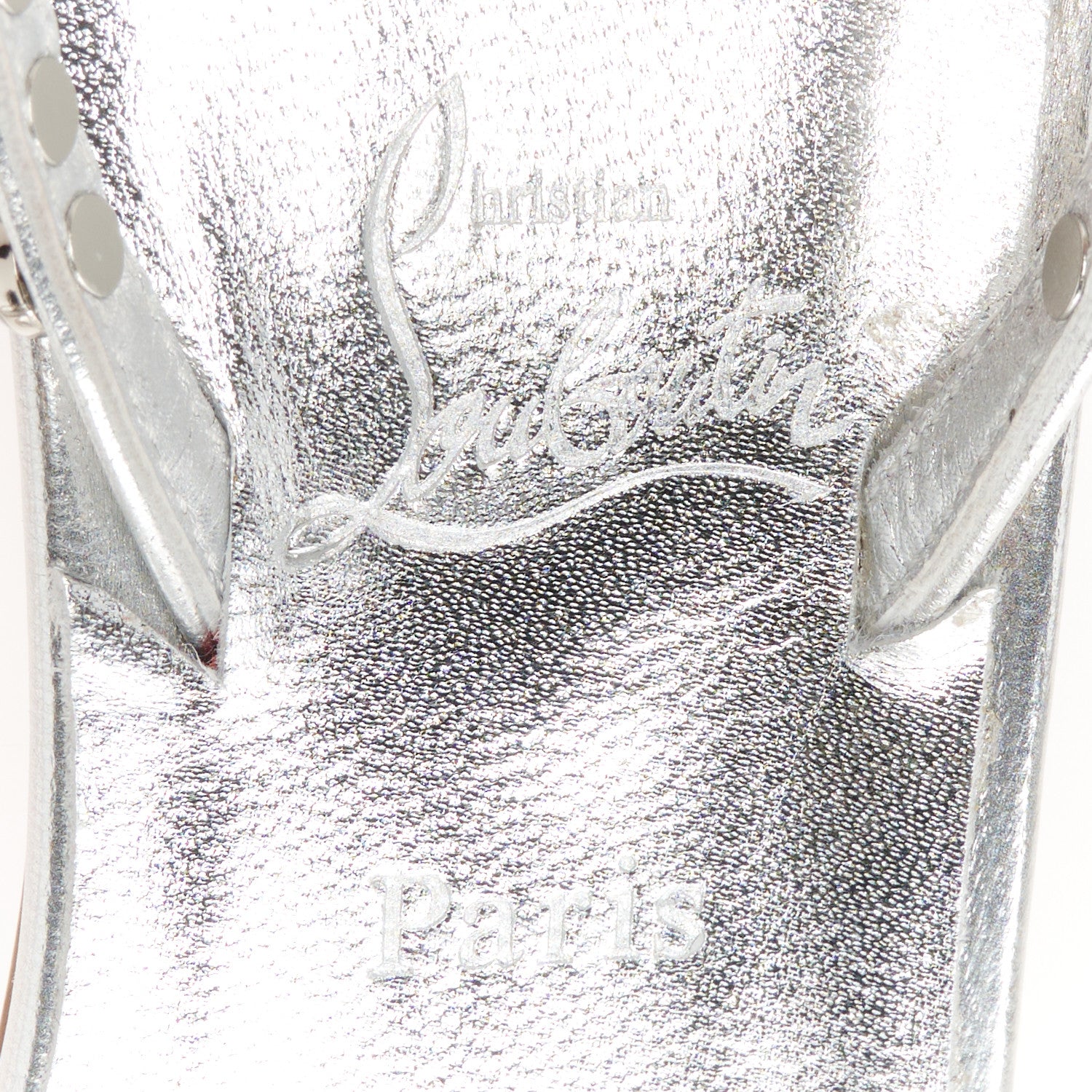 Christian Louboutin Metallic Kid Spiked So Me 100 Sandals 36 Silver 7 of 8