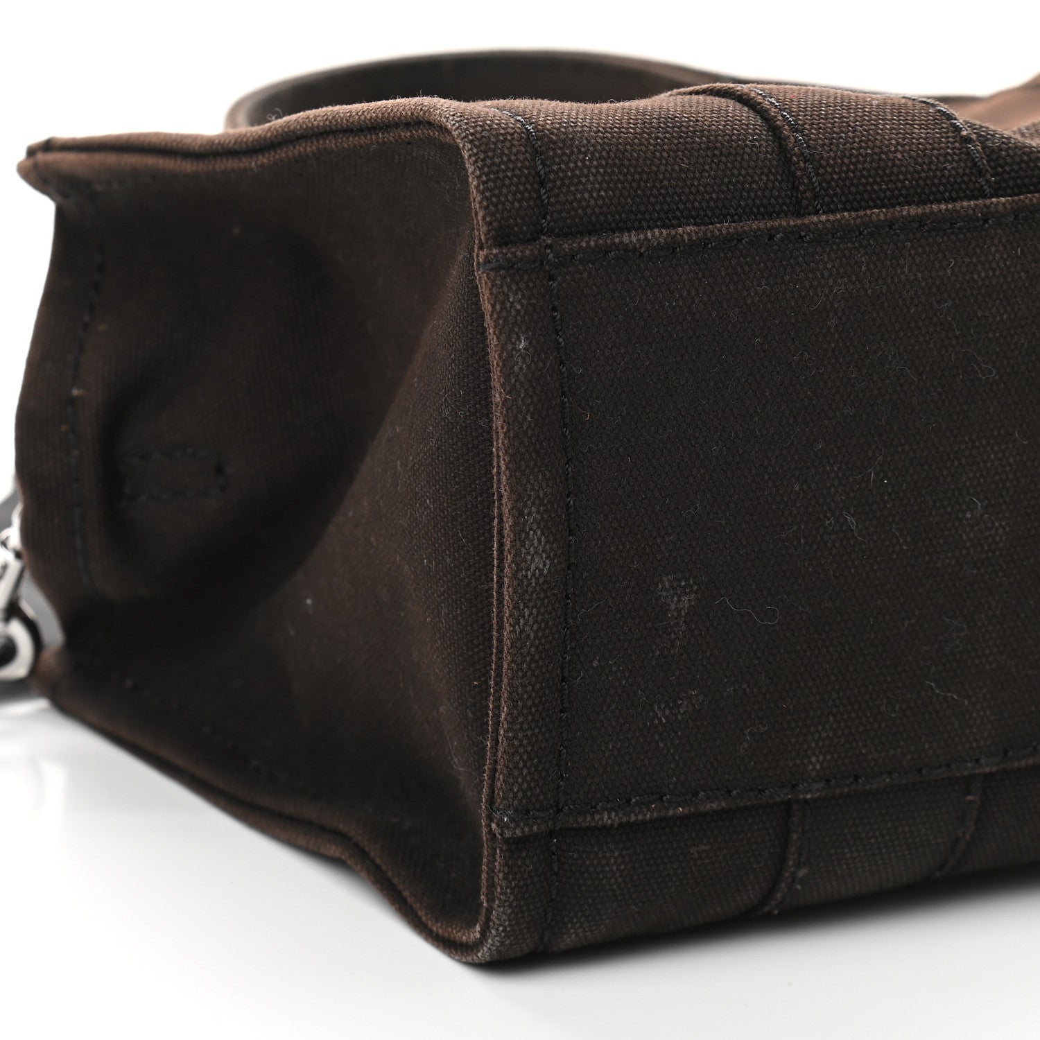 Marc Jacobs Cotton Canvas Mini The Traveler Tote Bag Black 8 of 9