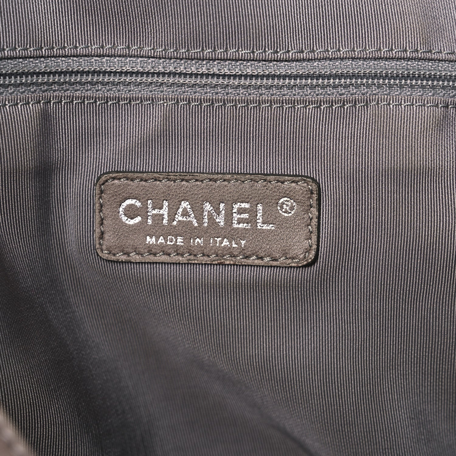 Chanel Metallic Cracked Calfskin Modern Chain Tote Dark Silver 6 of 12