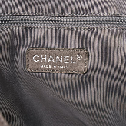 Chanel Metallic Cracked Calfskin Modern Chain Tote Dark Silver 6 of 12