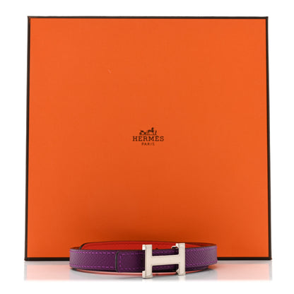 Hermes Swift Epsom 13mm Focus Belt 75 30 Capucine Anemone 9 of 9