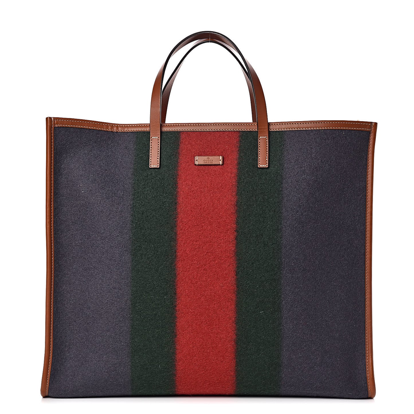 Felt Large Signature Web Tote Grey