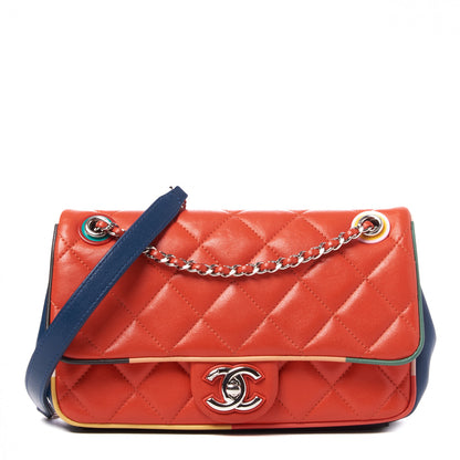 Chanel Lambskin Plexiglass Quilted Small Cuba Color Flap Red Multicolor 1 of 9