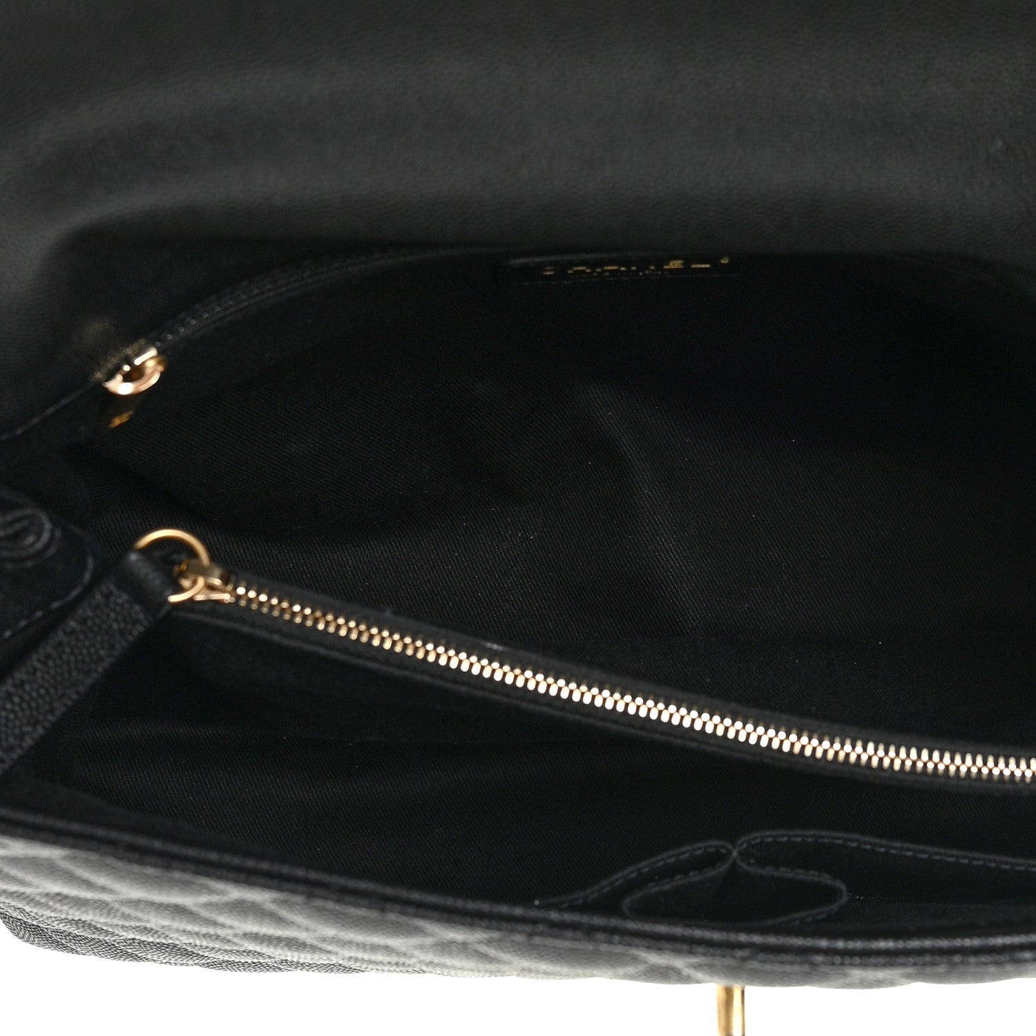 Chanel Caviar Lizard Quilted Medium Coco Handle Flap Black 6 of 19
