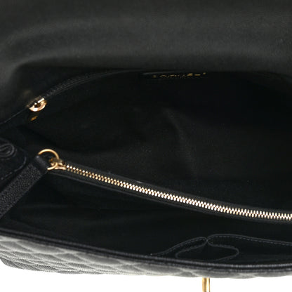 Chanel Caviar Lizard Quilted Medium Coco Handle Flap Black 6 of 19
