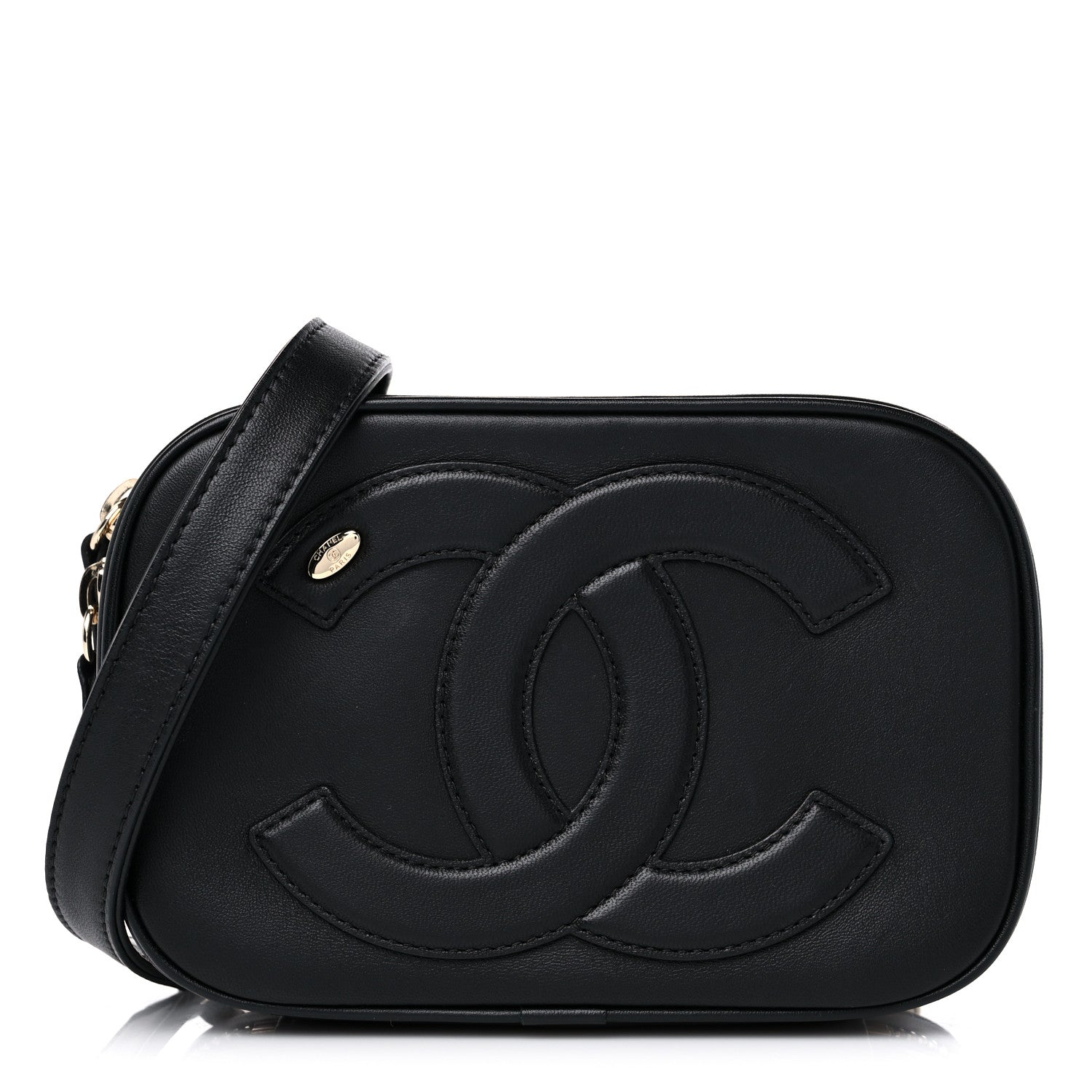 Chanel Lambskin CC Mania Waist Belt Bag Black 1 of 10