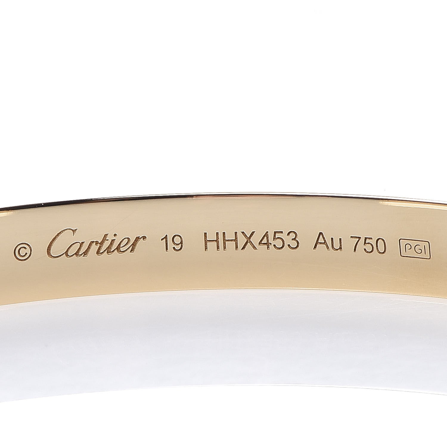Cartier 18K Yellow Gold LOVE Cuff Bracelet 19 4 of 6