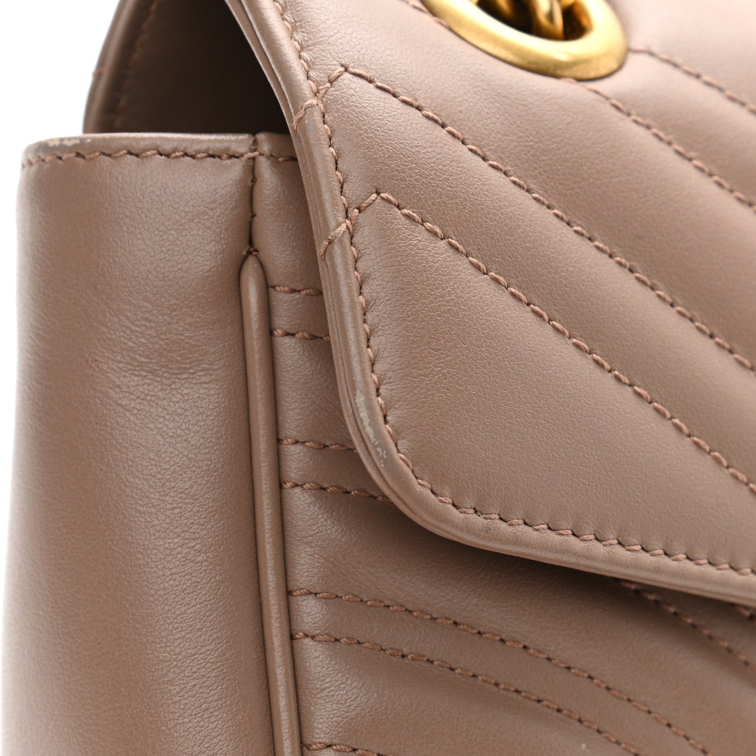 Gucci Calfskin Matelasse Small GG Marmont Shoulder Bag Porcelain Rose 11 of 12