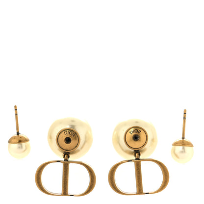 Christian Dior Pearl Mise En Dior CD Tribal Earrings 3 of 4