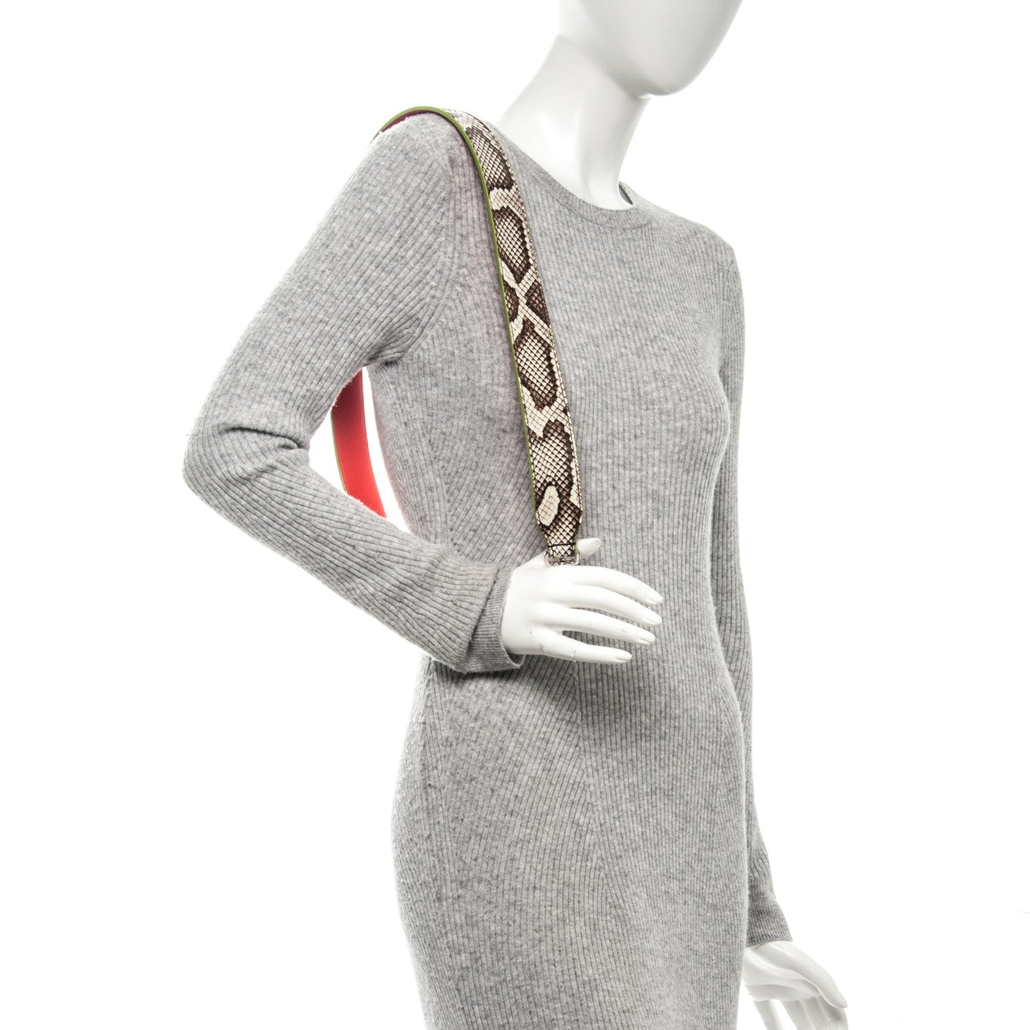 Fendi Shiny Python Vitello Dolce Strap You White Papavero 2 of 5