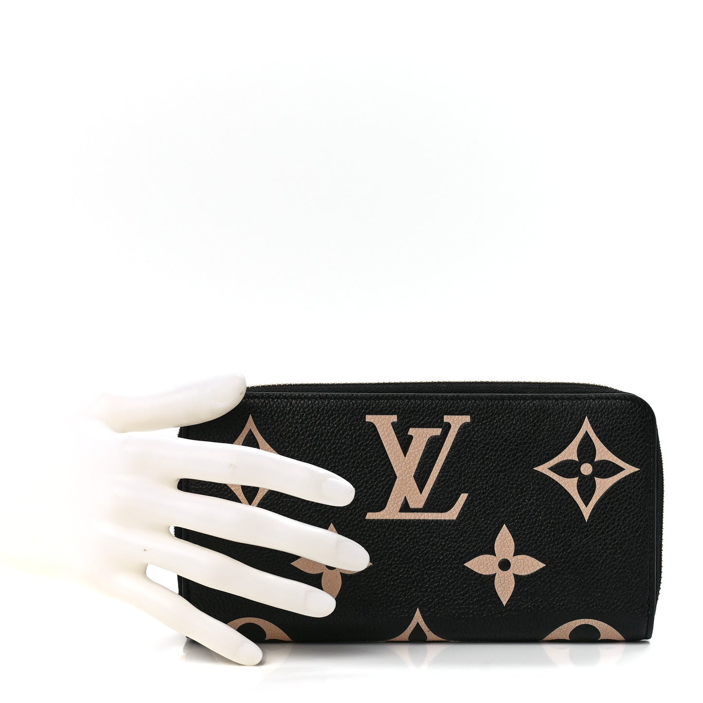 Empreinte Monogram Giant Zippy Wallet Black Beige