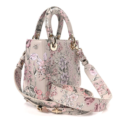 Christian Dior Calfskin Flower Printed Small My ABCDior Lady Dior Pink Multicolor 3 of 10