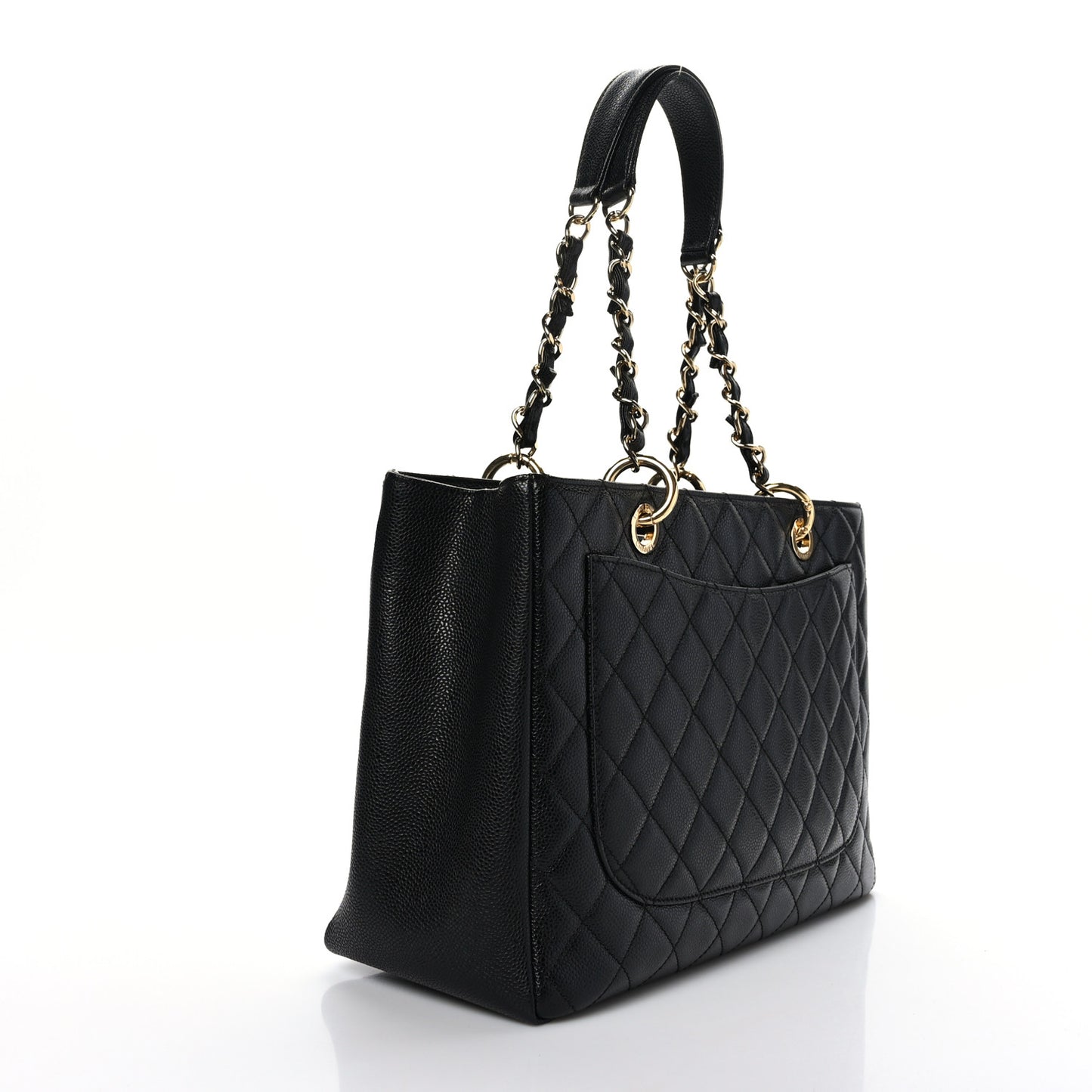 Caviar Quilted Grand Shopping Tote GST Black