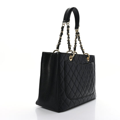 Chanel Caviar Quilted Grand Shopping Tote GST Black 3 of 10