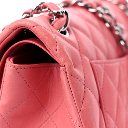 Chanel Lambskin Quilted Jumbo Double Flap Pink 16 of 16