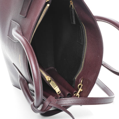 Saint Laurent Grained Calfskin Small Sac De Jour Bordeaux 5 of 7