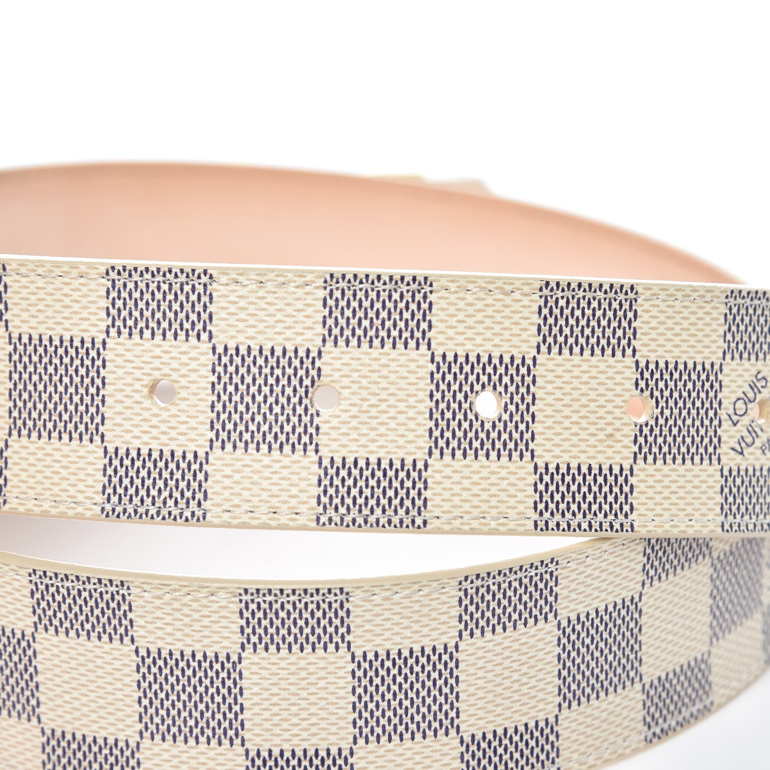 Louis Vuitton Damier Azur LV Initiales Belt 85 34 7 of 9