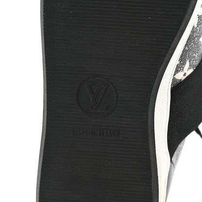 Louis Vuitton Denim Monogram Lous Sneakers 36 Gray 8 of 14