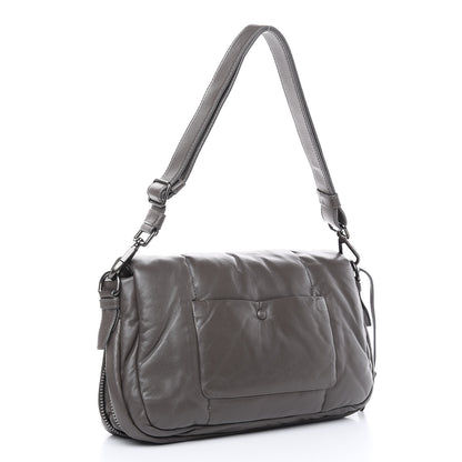 Prada Nappa Bomber Sound Flap Shoulder Bag Ardesia 3 of 11