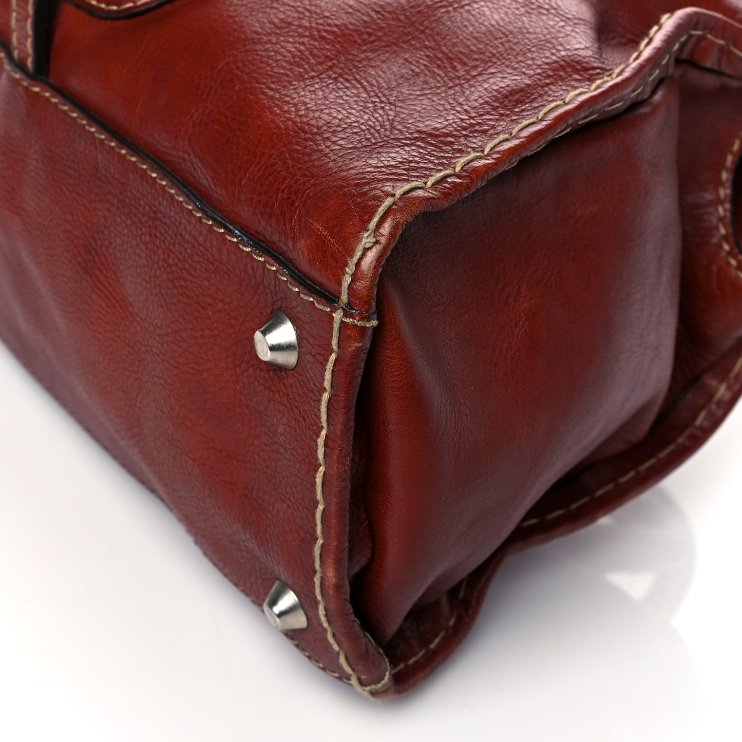 Calfskin Edith Satchel Sepia Brown