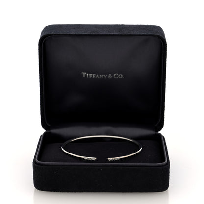 Tiffany 18K White Gold Diamond Metro Wire Bracelet 4 of 4