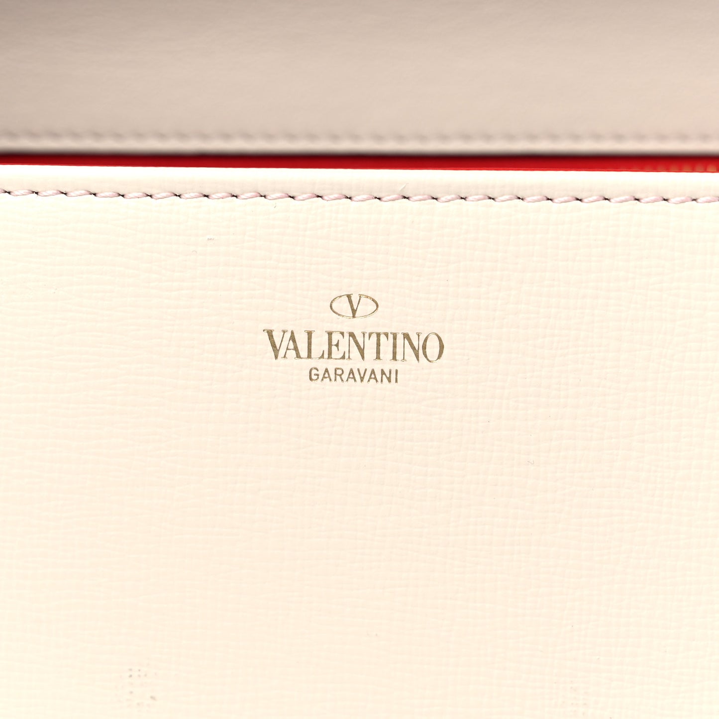 Grainy Calfskin VLogo Stud Sign Shoulder Bag Light Ivory
