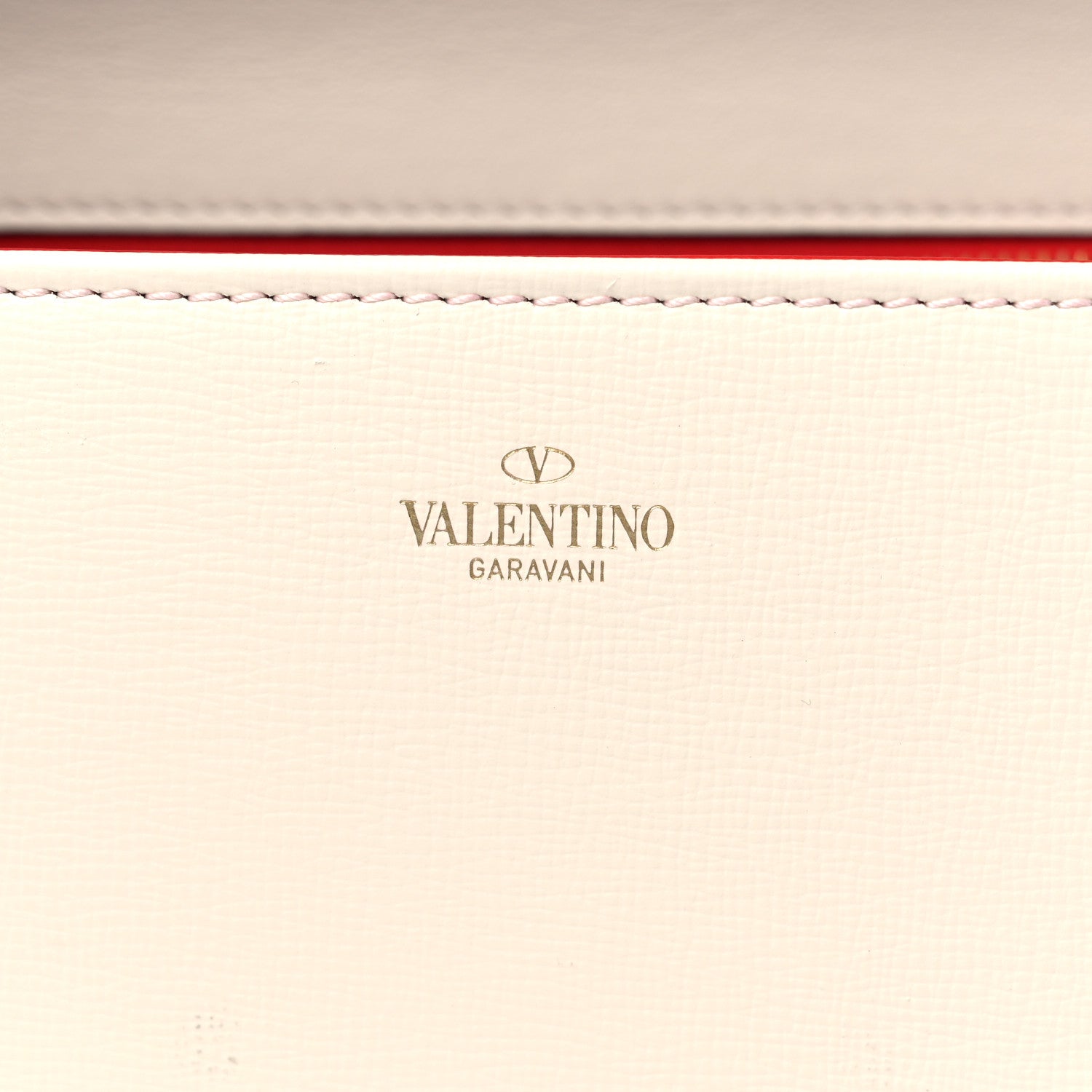 Valentino Garavani Grainy Calfskin VLogo Stud Sign Shoulder Bag Light Ivory 6 of 10