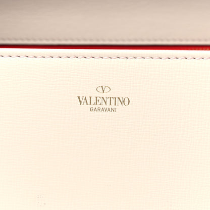 Valentino Garavani Grainy Calfskin VLogo Stud Sign Shoulder Bag Light Ivory 6 of 10