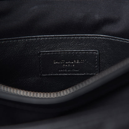 Saint Laurent Sheepskin Matelasse Chevron Monogram Large College Satchel Black 6 of 11