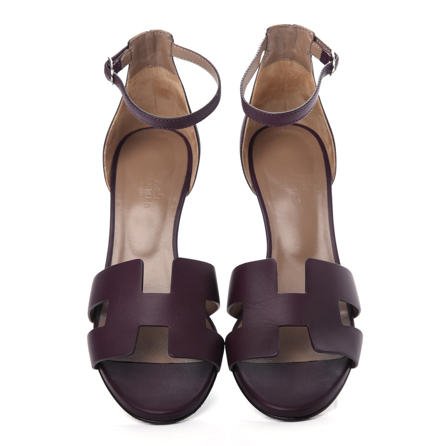 Calfskin Legend Wedge Sandals 39 Cassis