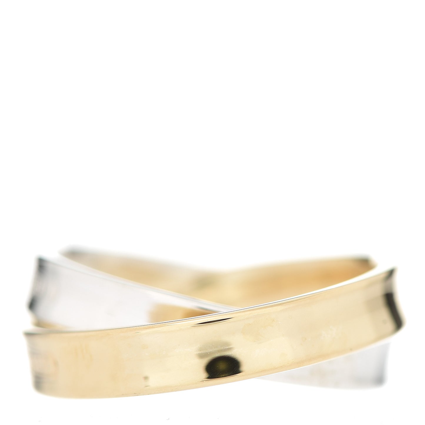 Sterling Silver 18K Yellow Gold 1837 Interlocking Circles Ring 54 6.75