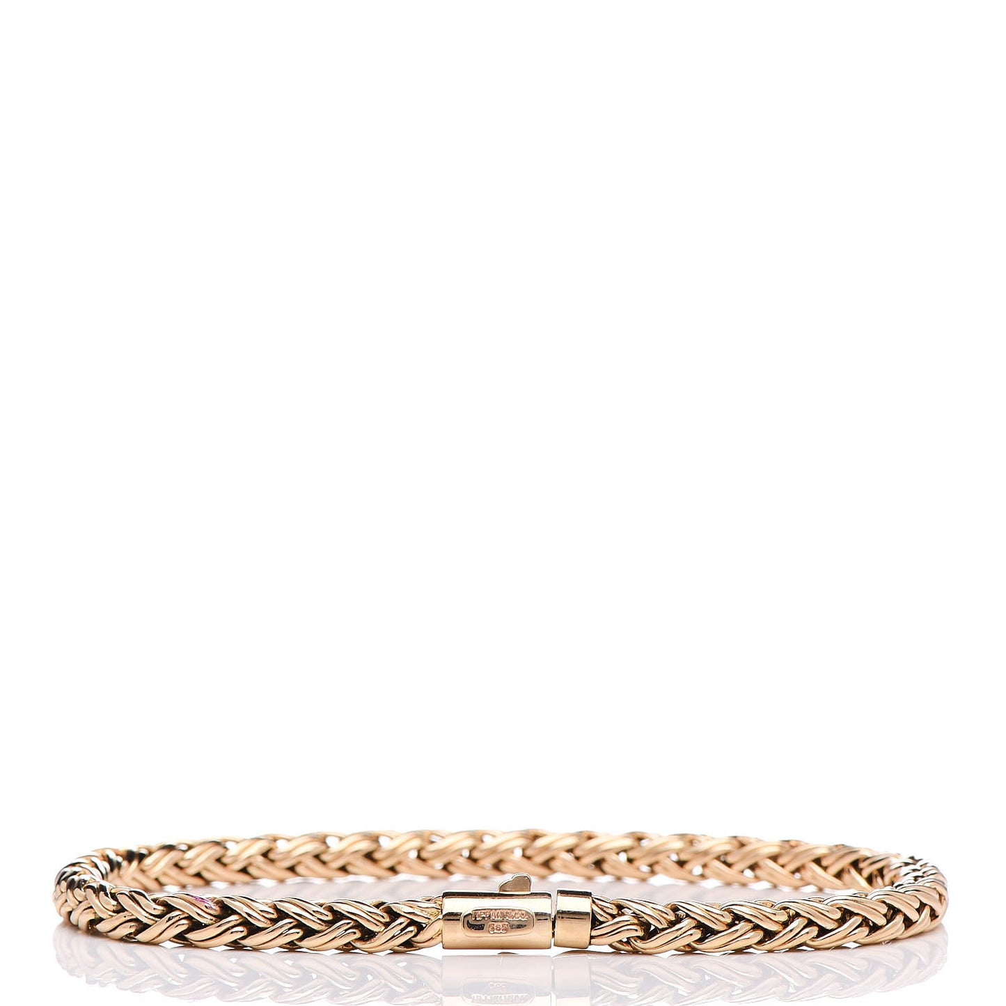 14K Yellow Gold 4mm Russian Weave Braid Bracelet