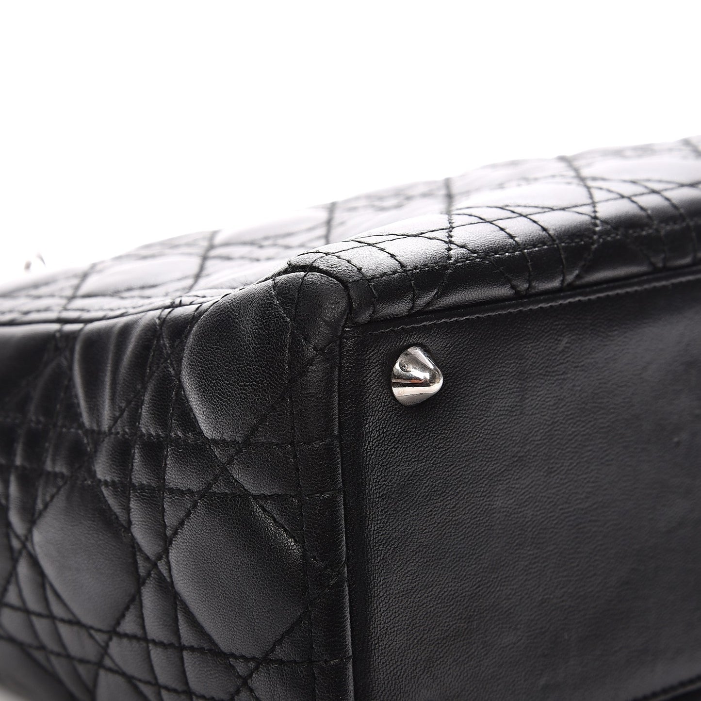 Lambskin Cannage Large Lady Dior Black