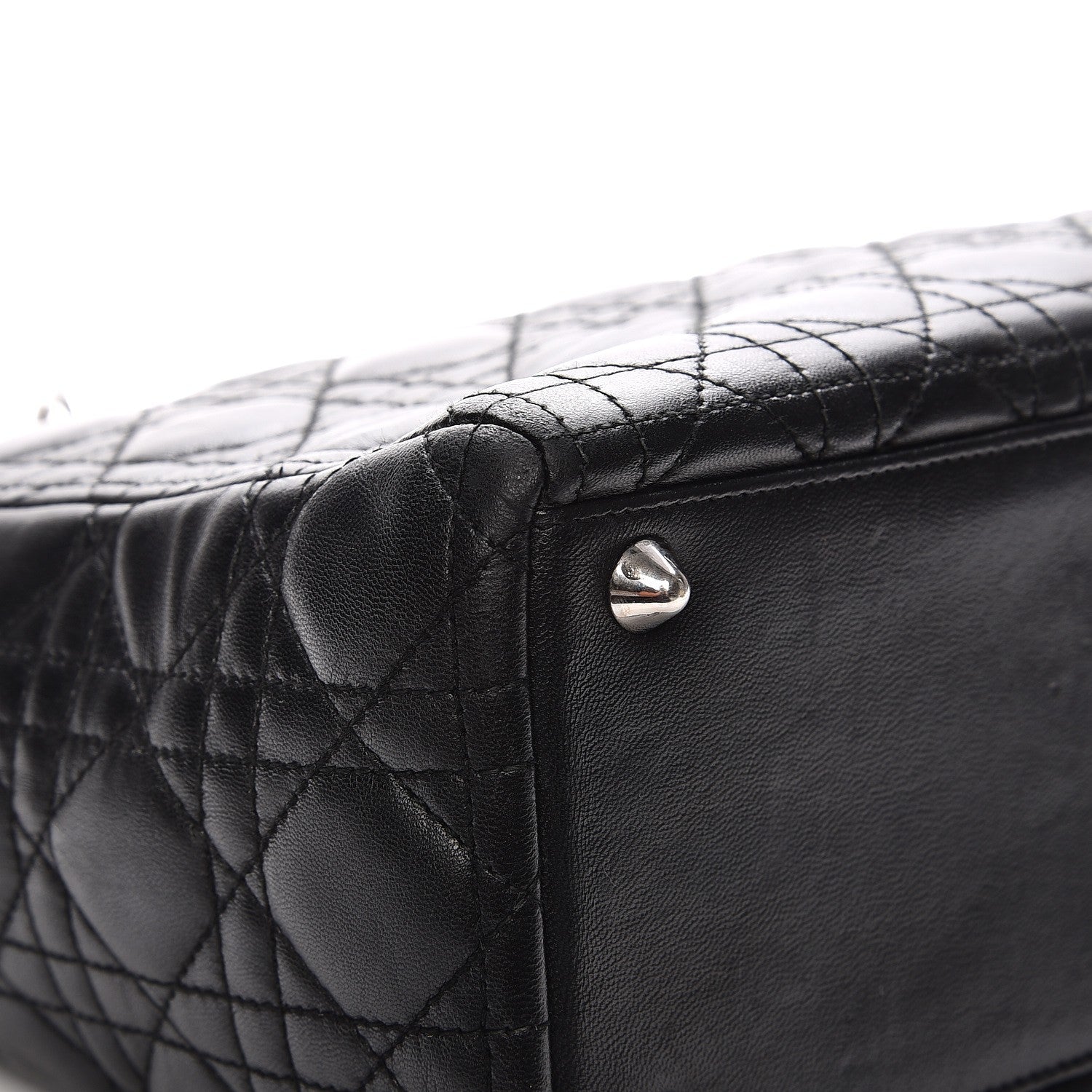 Christian Dior Lambskin Cannage Large Lady Dior Black 12 of 18