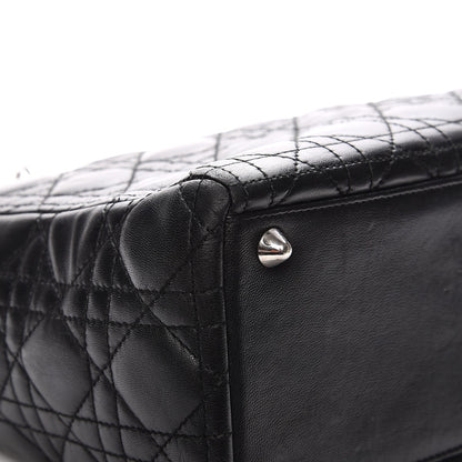 Christian Dior Lambskin Cannage Large Lady Dior Black 12 of 18