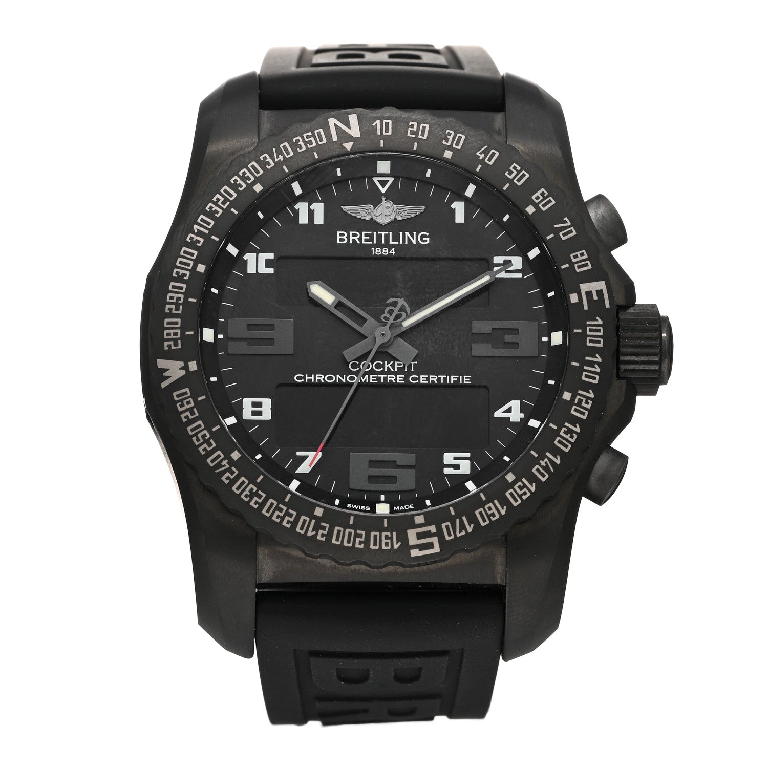 Breitling Black Titanium Rubber 46mm Cockpit B50 Chronograph Quartz Watch Black VB501022 1 of 4