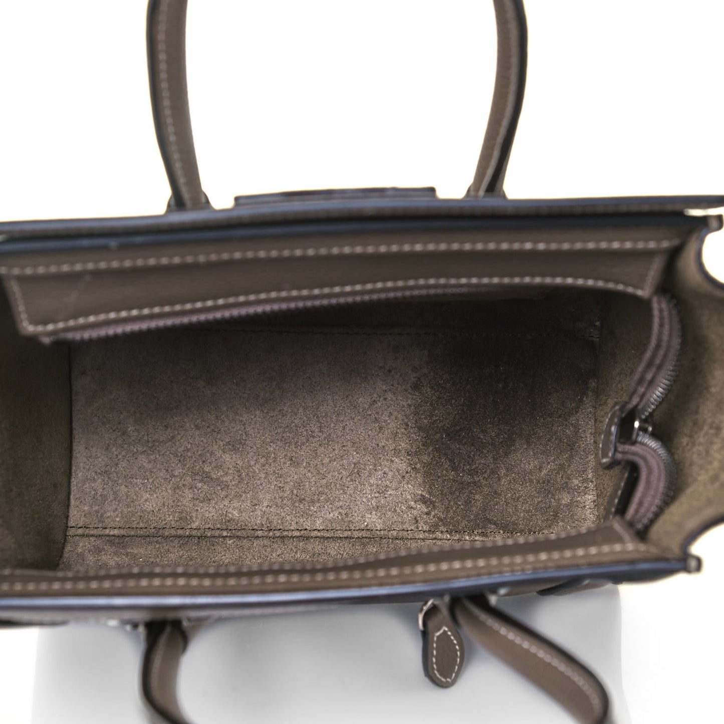 Drummed Calfskin Nano Luggage Souris