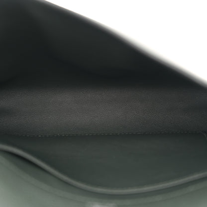 Hermes Togo Laque Sac A Depeches 21 Messenger Bag Vert Fonce Bleu Saphir 5 of 10