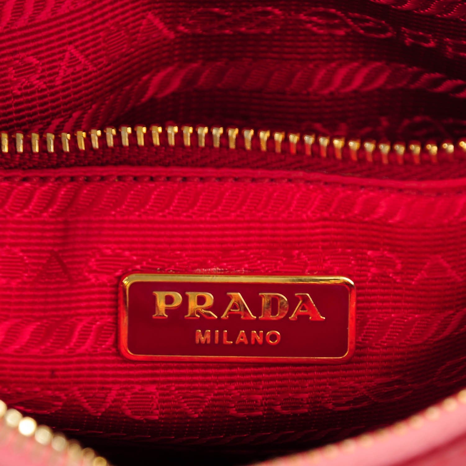 Prada Saffiano Colour Bi-Color Wristlet Clutch Fuoco Geranio 6 of 8