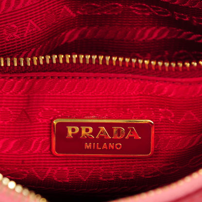 Prada Saffiano Colour Bi-Color Wristlet Clutch Fuoco Geranio 6 of 8
