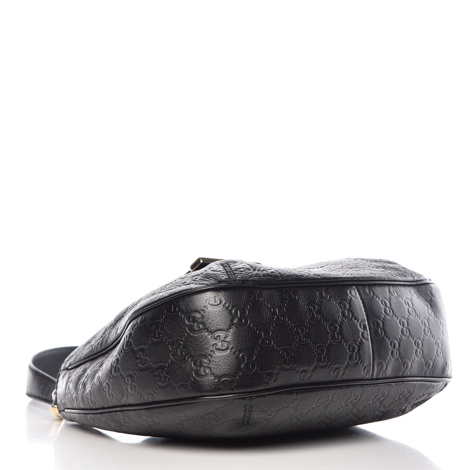 Gucci Guccissima Medium New Ladies Web Hobo Black 4 of 9