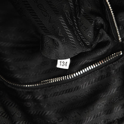 Prada Glace Calf Zippers Dome Satchel Black 7 of 15